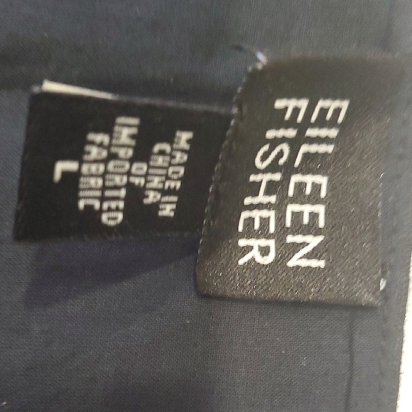 Eileen Fisher Charcoal Linen Sleeveless Dress Sz L - Picture 12 of 14